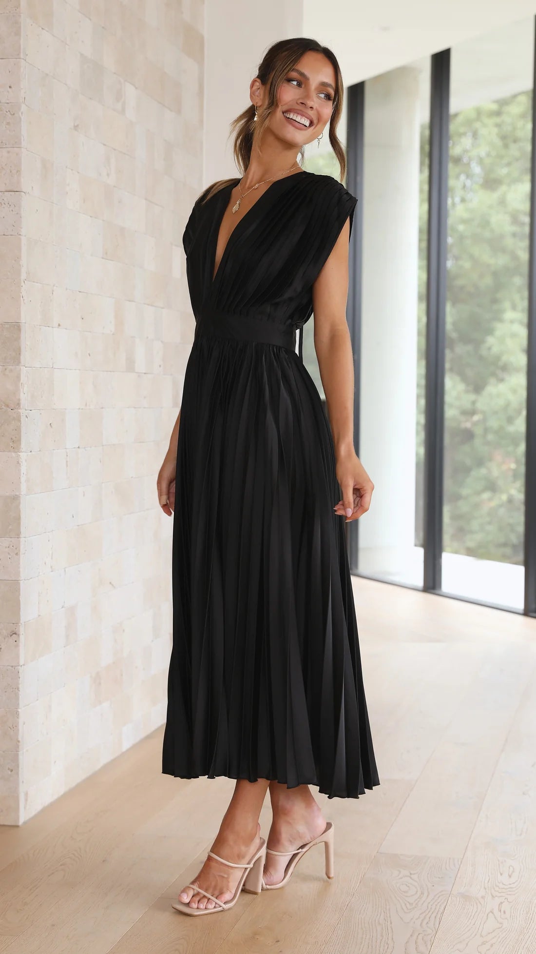Alice | Vestido Midi Plisado