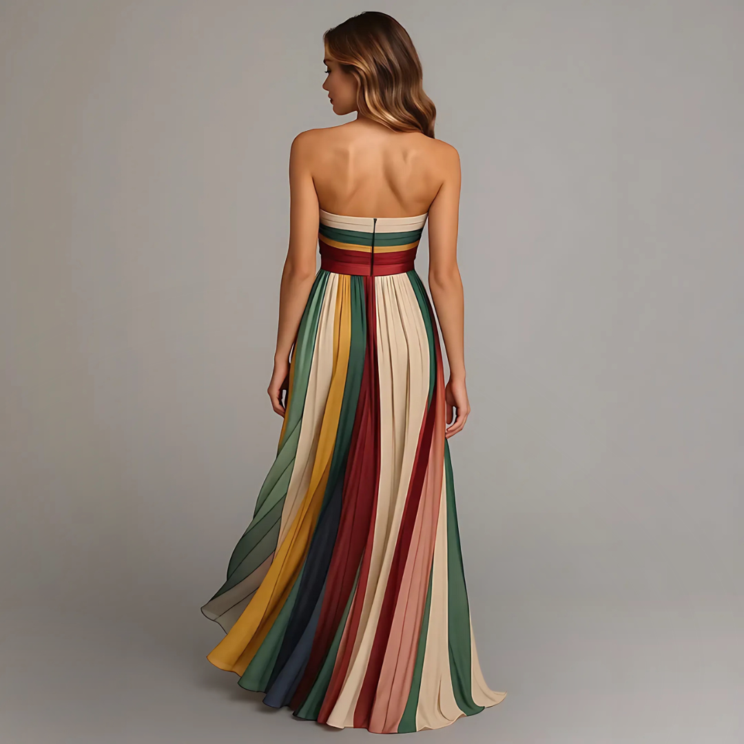 Fiorella | Vestido Sin Mangas de Colores