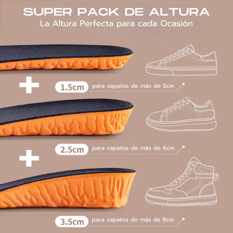 Plantillas de Aumento de Altura (Ultra Cómodas)