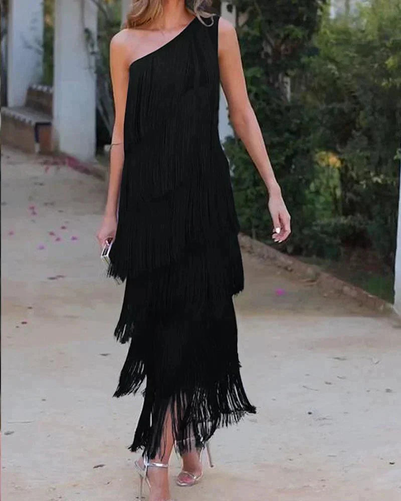 Laura | Vestido Con Flecos
