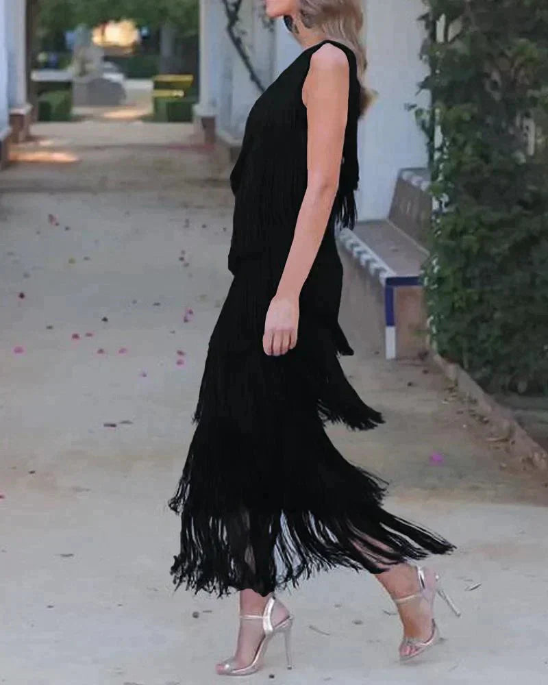 Laura | Vestido Con Flecos