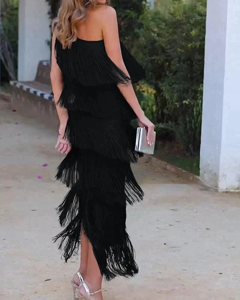 Laura | Vestido Con Flecos