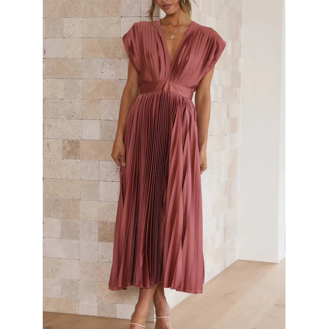 Alice | Vestido Midi Plisado