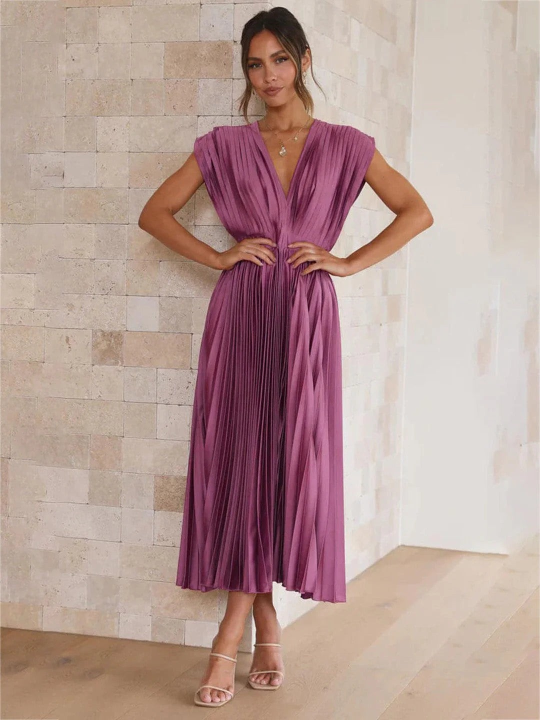 Alice | Vestido Midi Plisado
