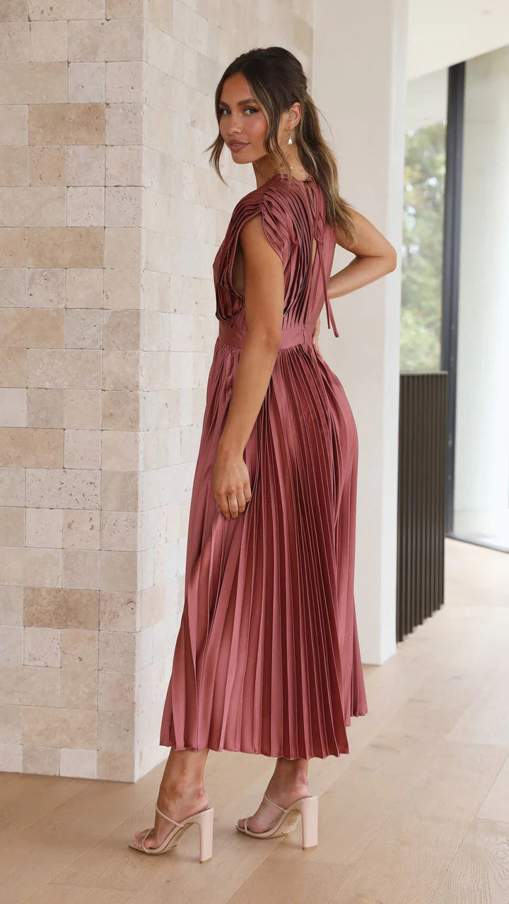 Alice | Vestido Midi Plisado