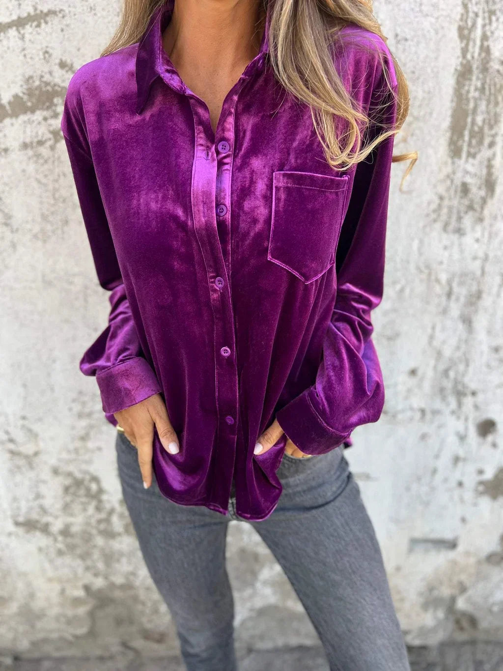 Graciela | Camisa De Terciopelo