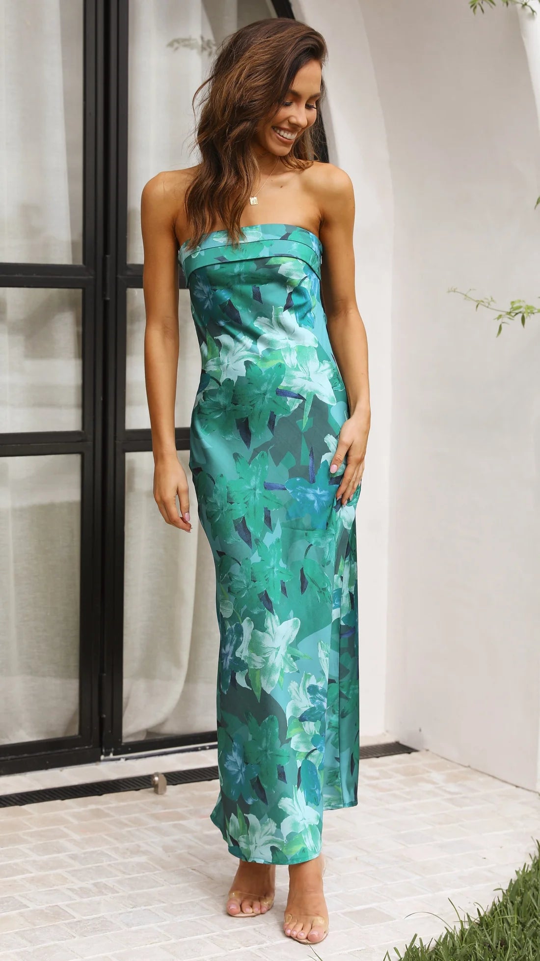 Thesa | Vestido De Satén Sin Mangas