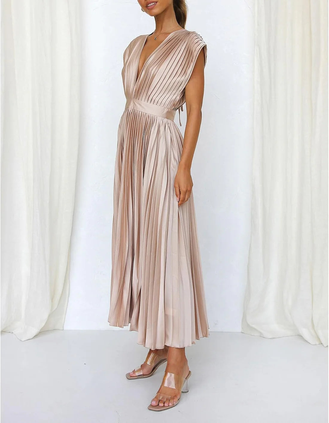 Alice | Vestido Midi Plisado