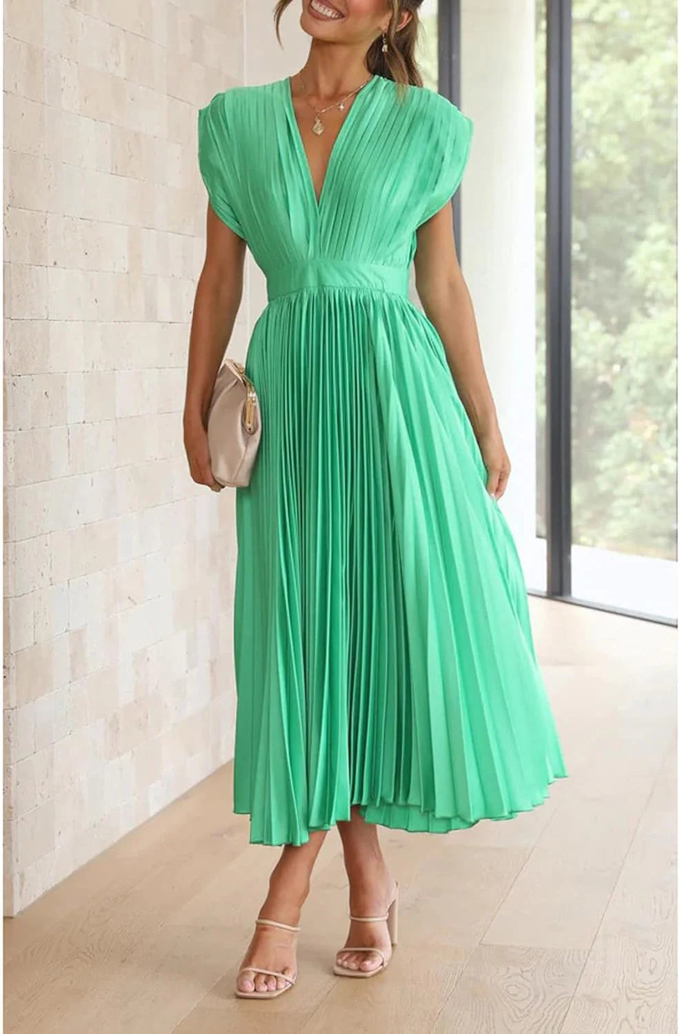 Alice | Vestido Midi Plisado