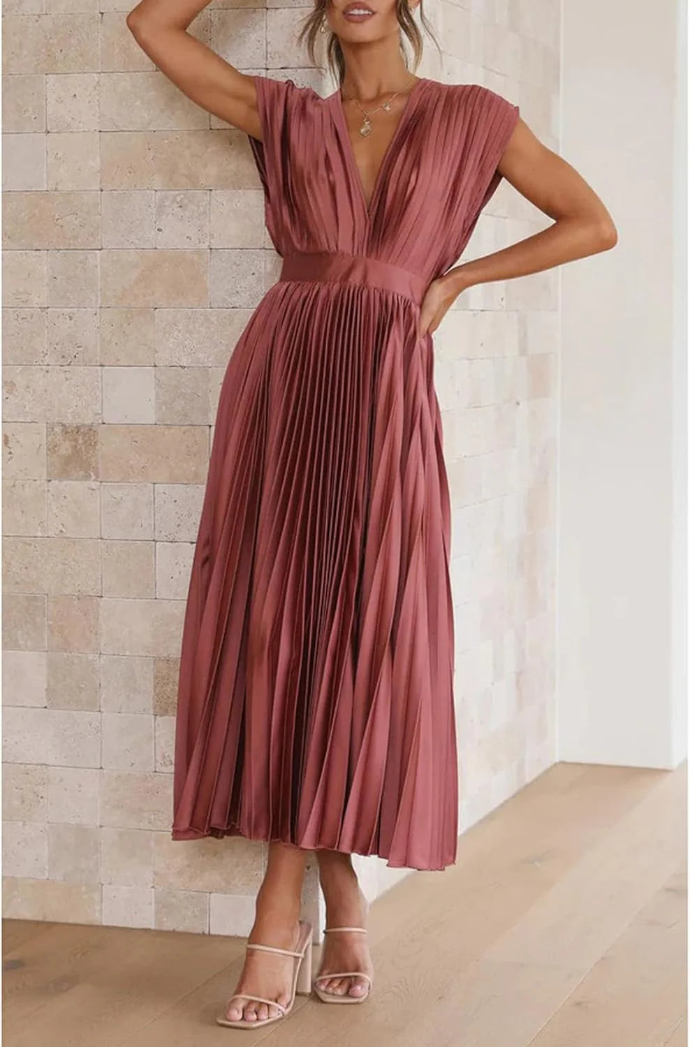 Alice | Vestido Midi Plisado