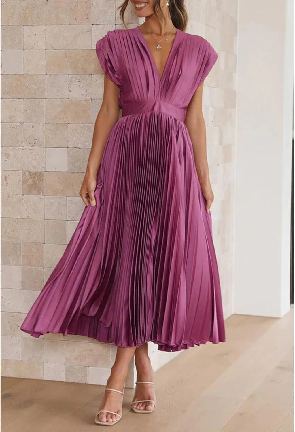 Alice | Vestido Midi Plisado
