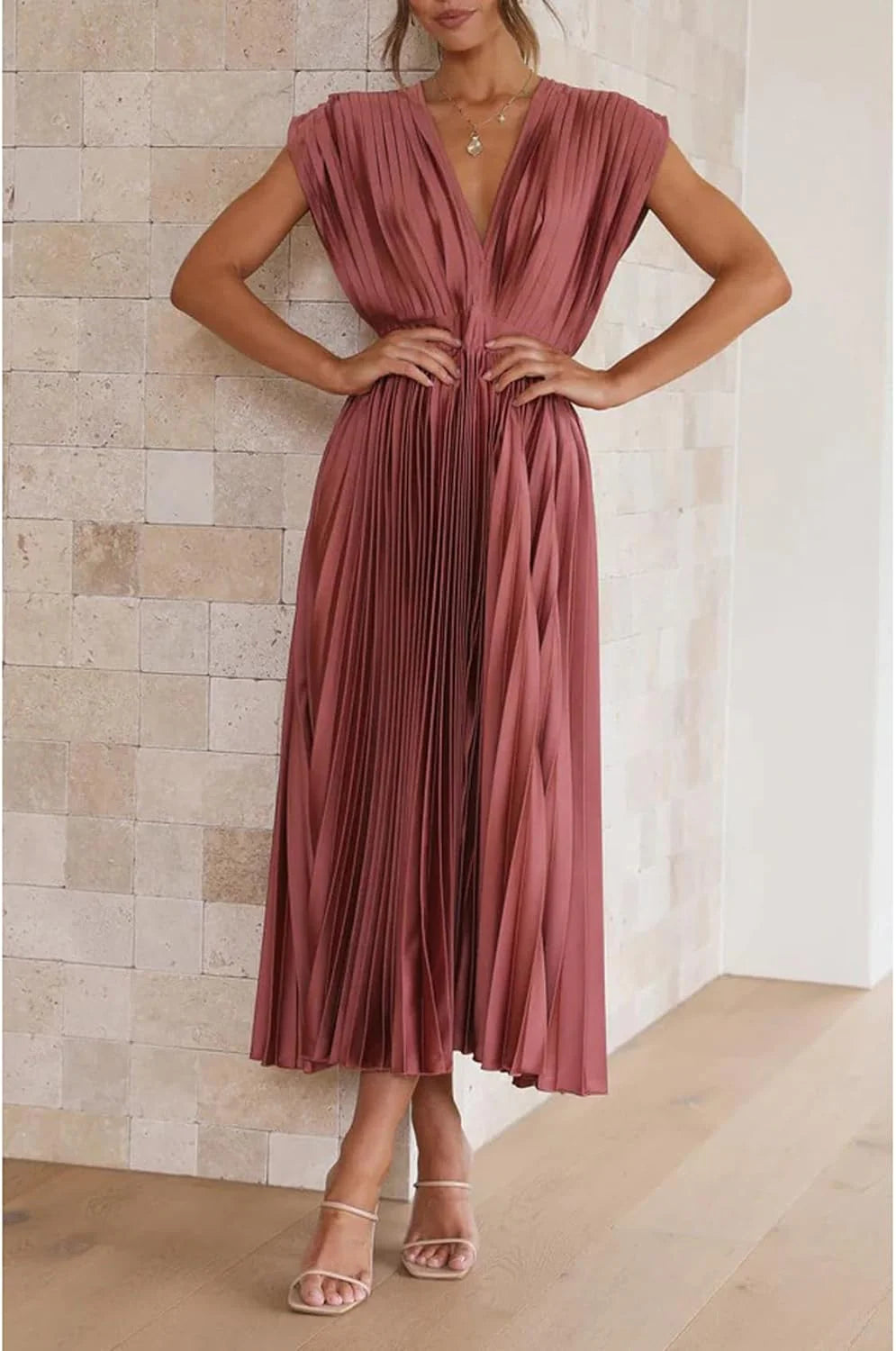 Alice | Vestido Midi Plisado