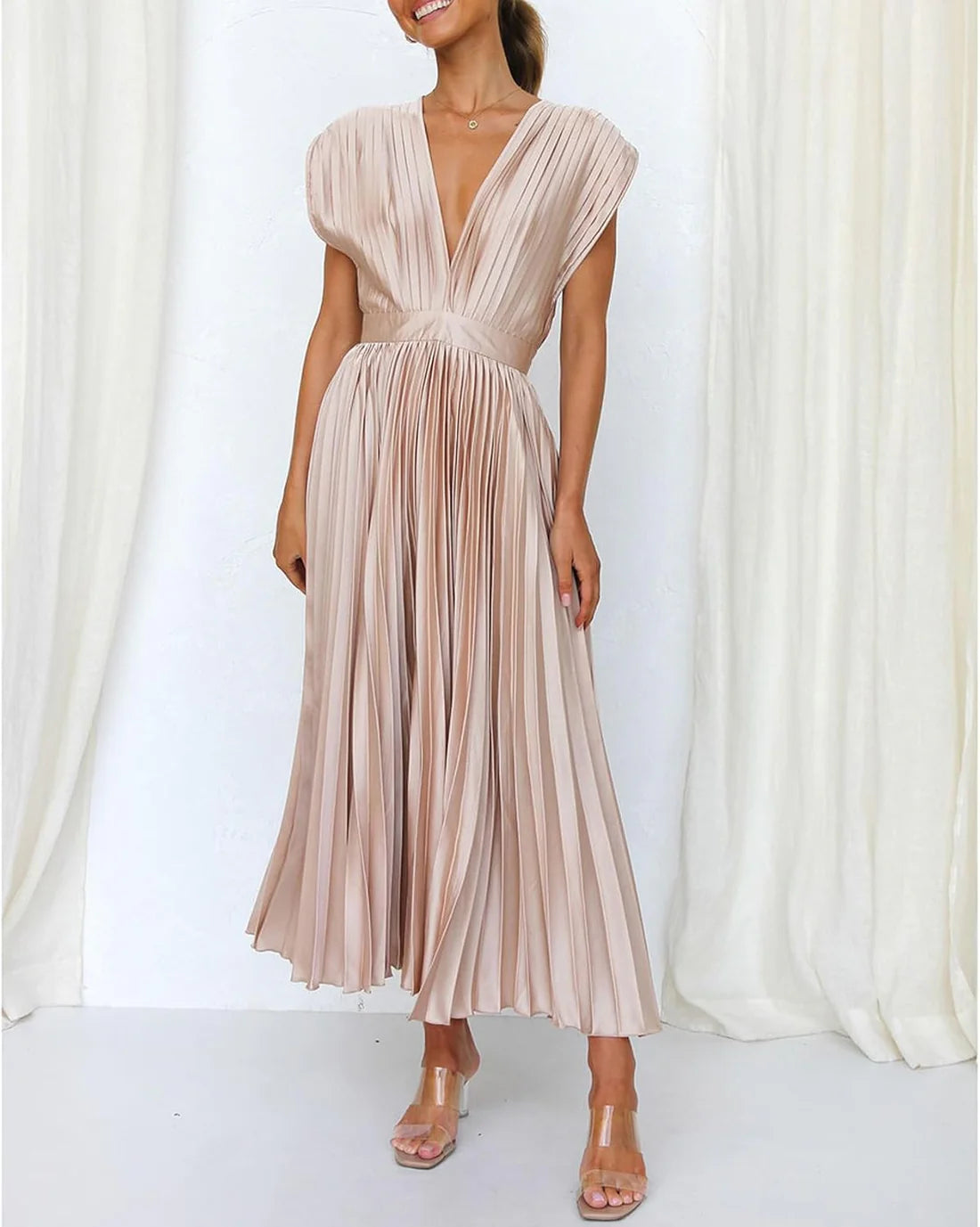 Alice | Vestido Midi Plisado