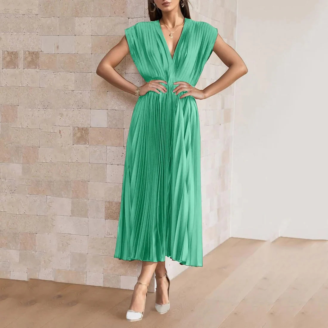 Alice | Vestido Midi Plisado