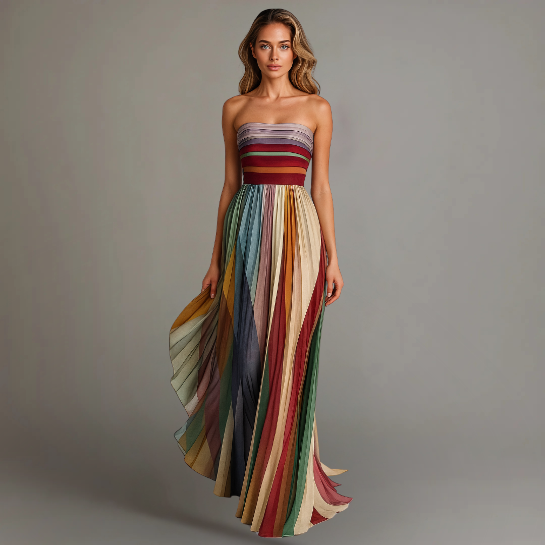 Fiorella | Vestido Sin Mangas de Colores