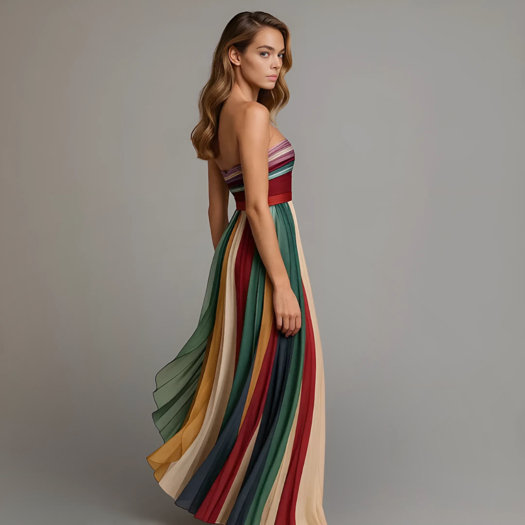 Fiorella | Vestido Sin Mangas de Colores