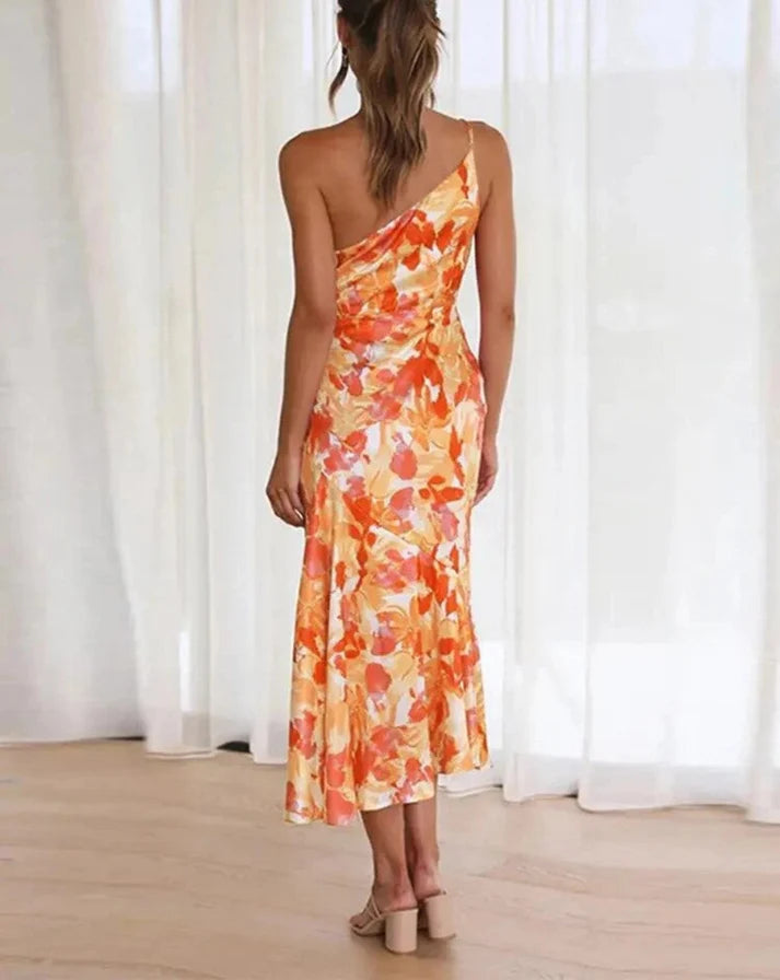 Senna | Vestido Asimétrico Con Estampado Floral