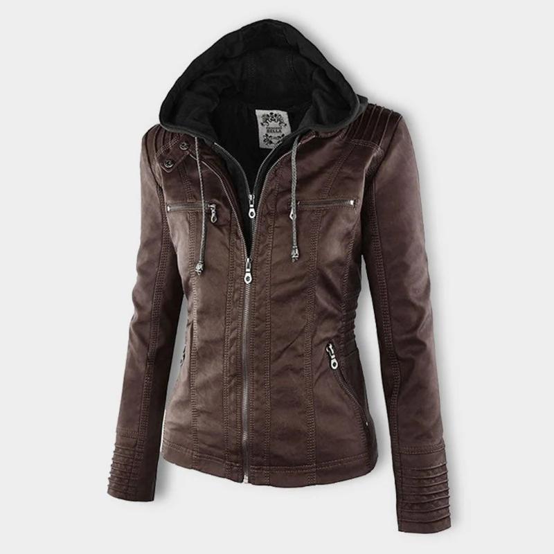 Jimena | Chaqueta de Piel con Capucha