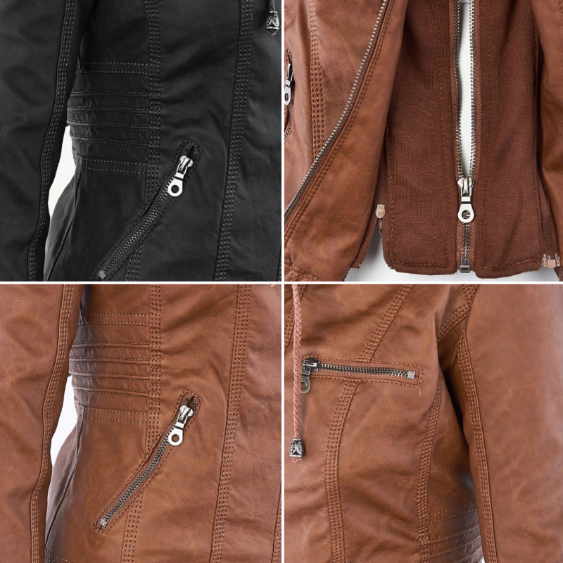 Jimena | Chaqueta de Piel con Capucha