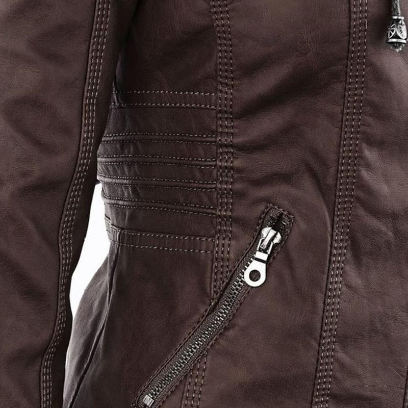 Jimena | Chaqueta de Piel con Capucha
