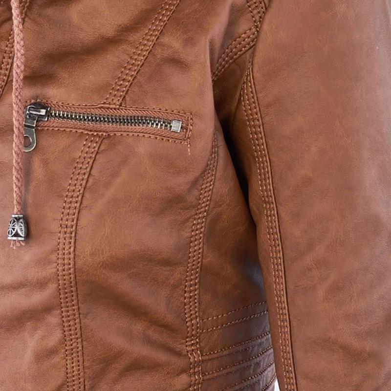 Jimena | Chaqueta de Piel con Capucha