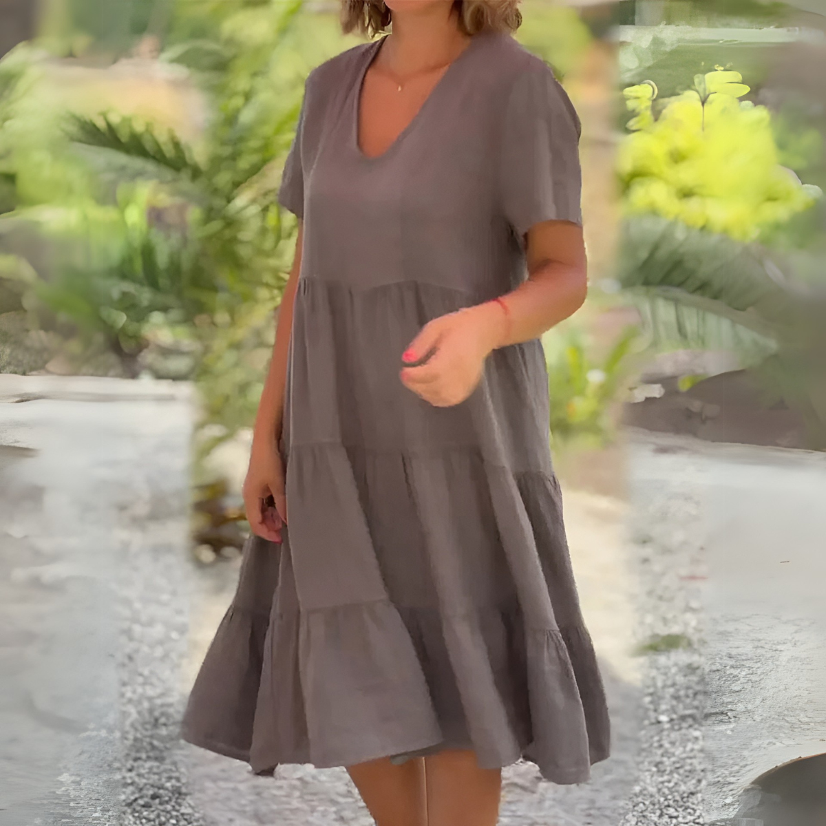 Carla | Vestido fluido con escote en V