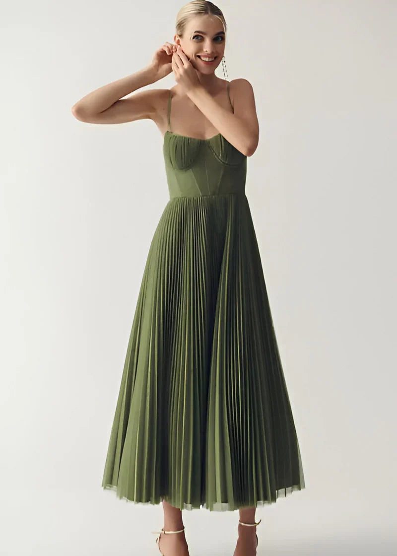 Amber | Vestido Midi Verde
