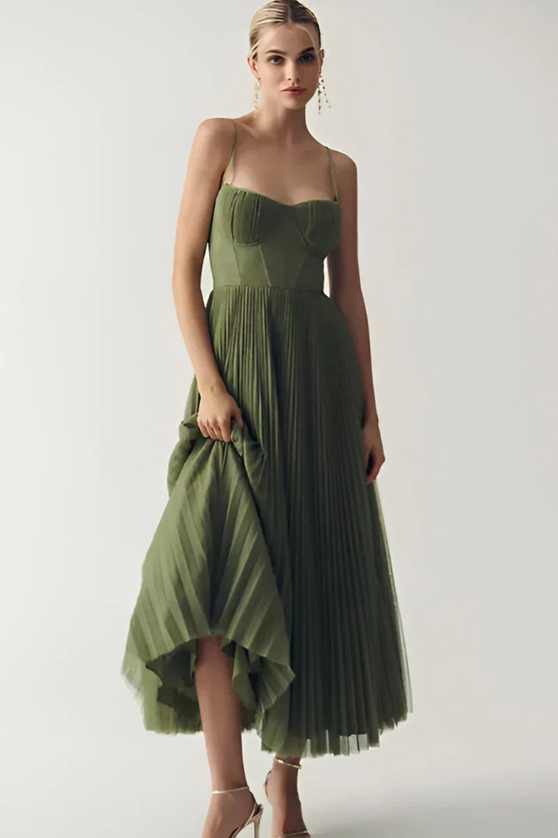 Amber | Vestido Midi Verde