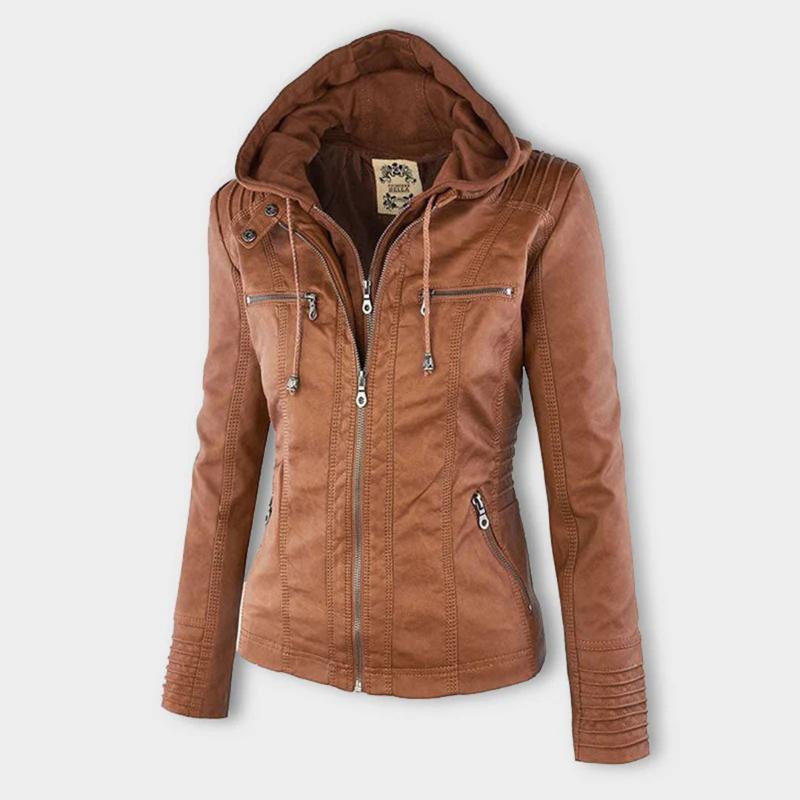 Jimena | Chaqueta de Piel con Capucha