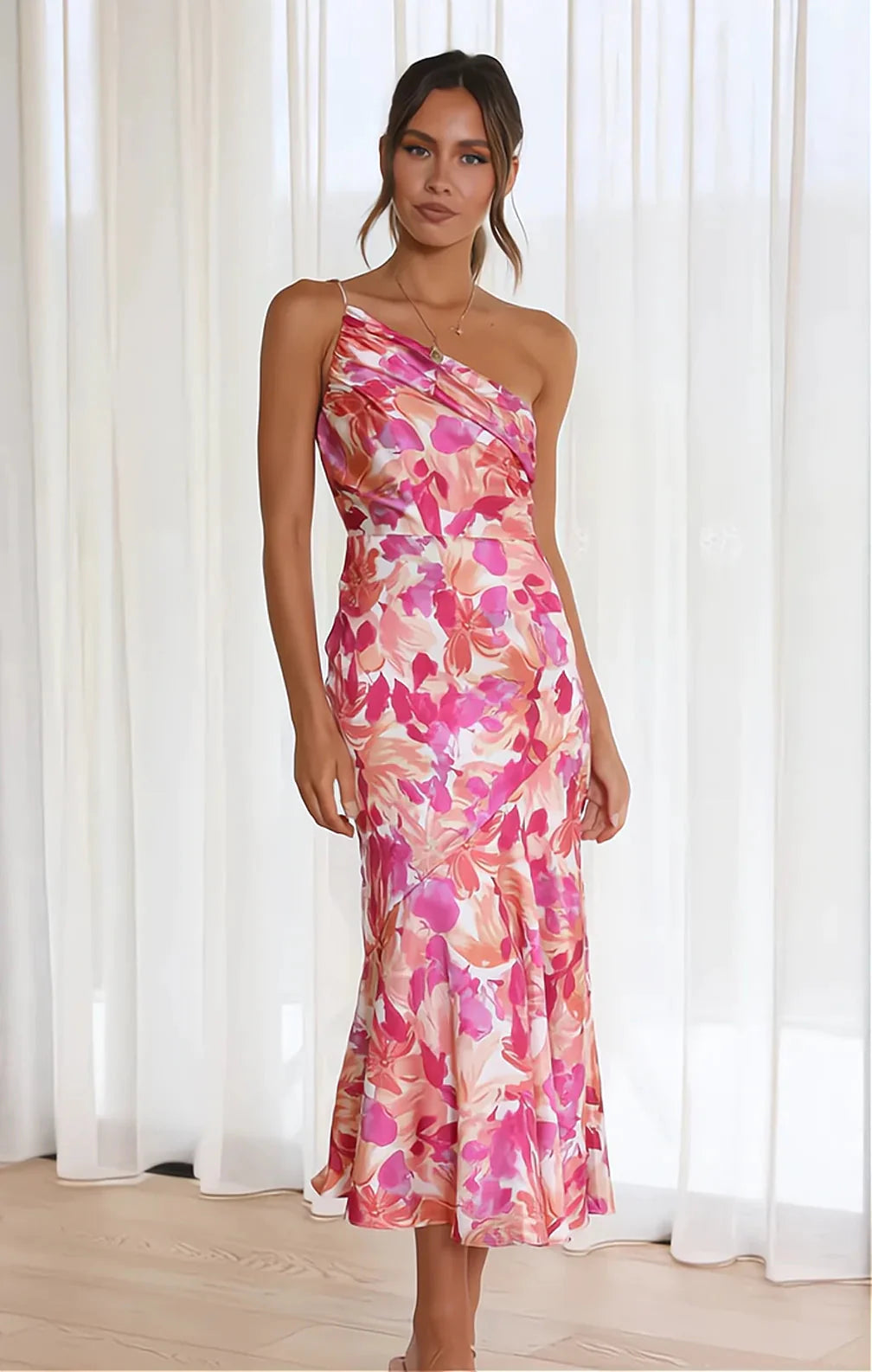 Senna | Vestido Asimétrico Con Estampado Floral