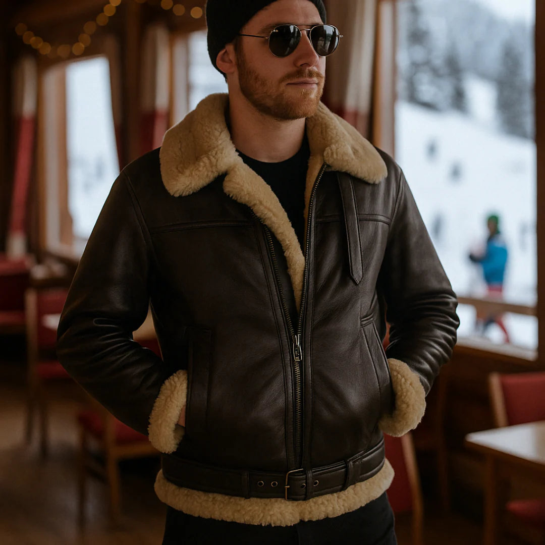 ROCKY | Chaqueta de Cuero Cálida "Edición Limitada"