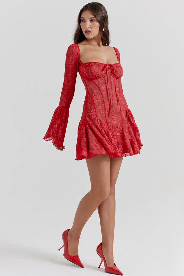 Analissa | Vestido Vintaje Con Corsé Y Lazo