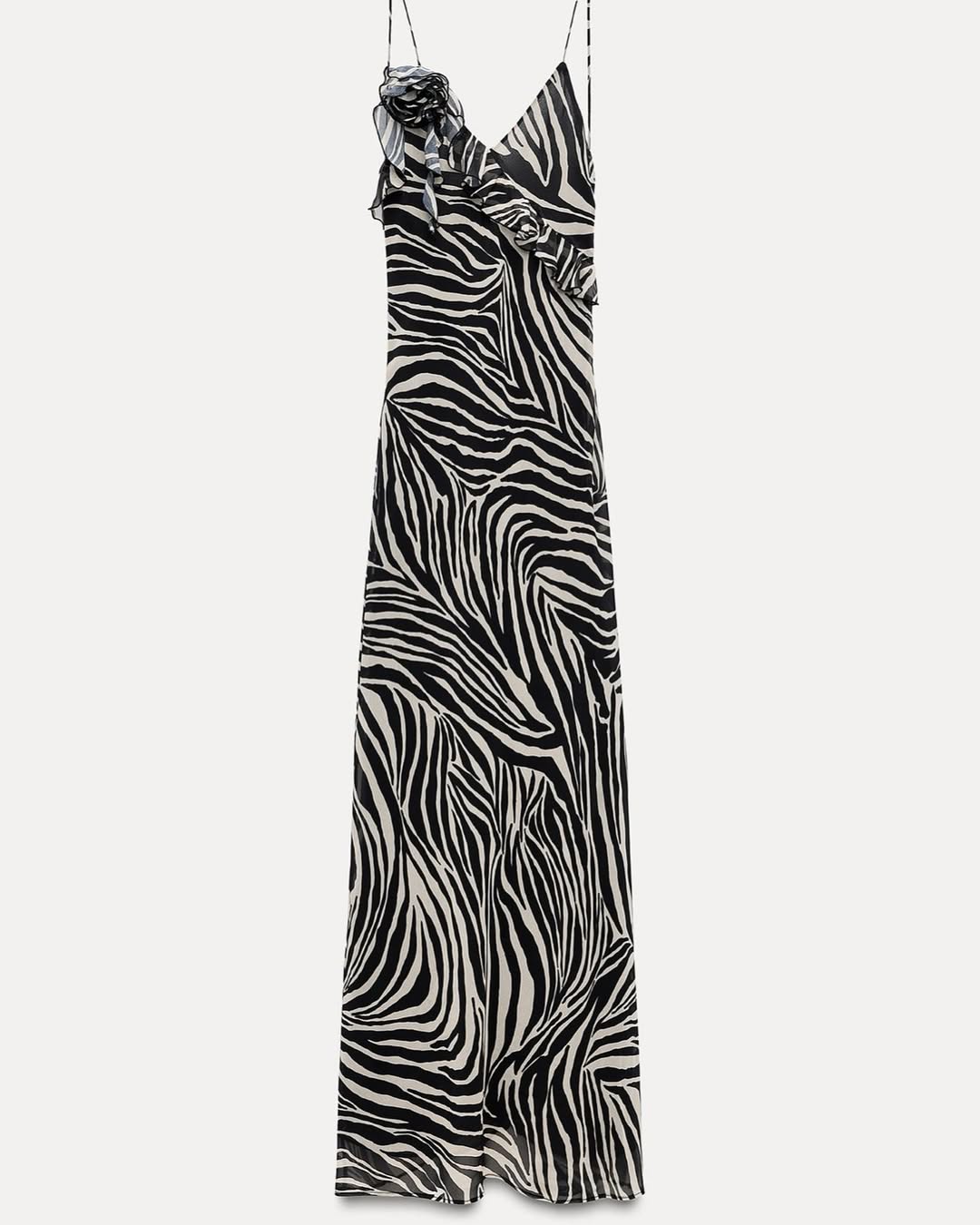 Lucia | Vestido Satinado con Estampado de Cebra