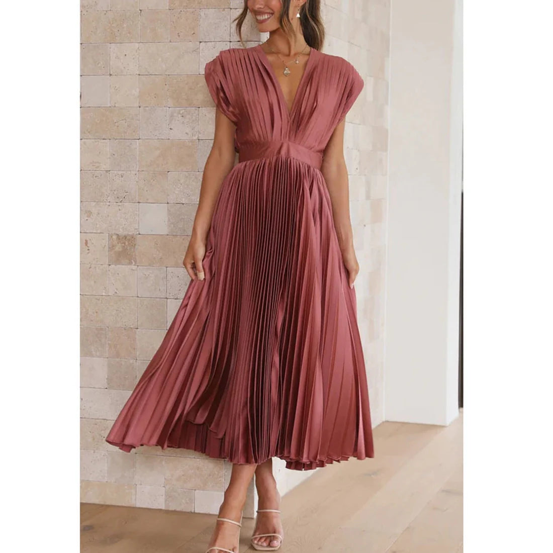 Alice | Vestido Midi Plisado