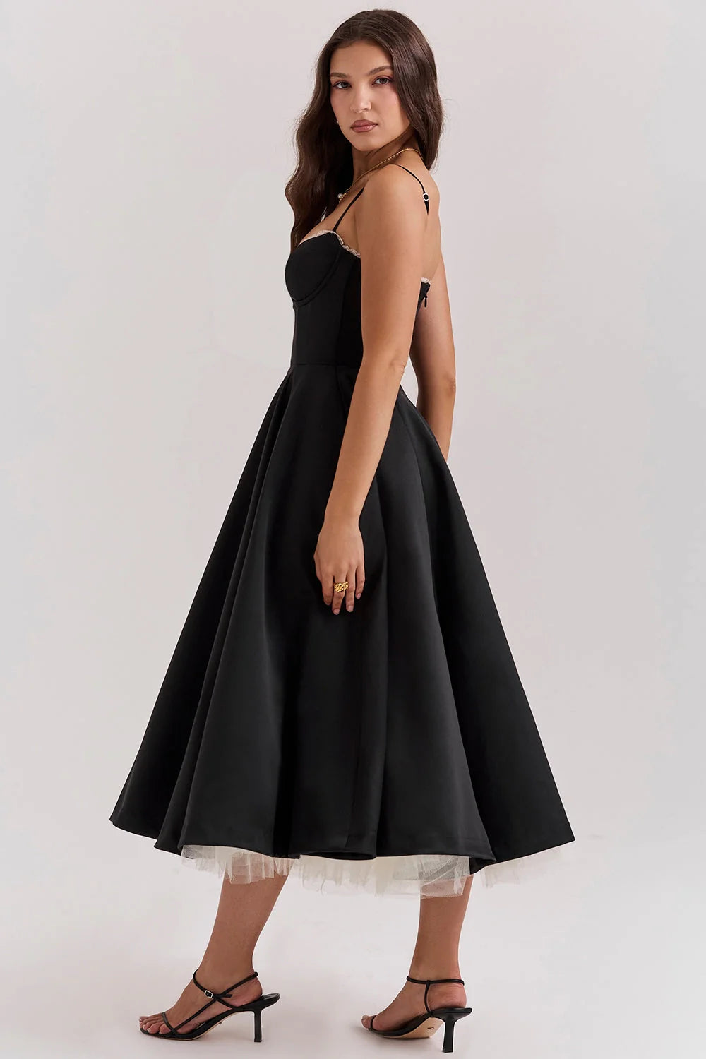 Cindy | Vestido Midi de Tul con Encanto Romántico