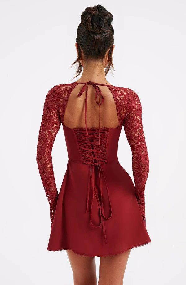 Anabelle | Vestido Manga De Encaje