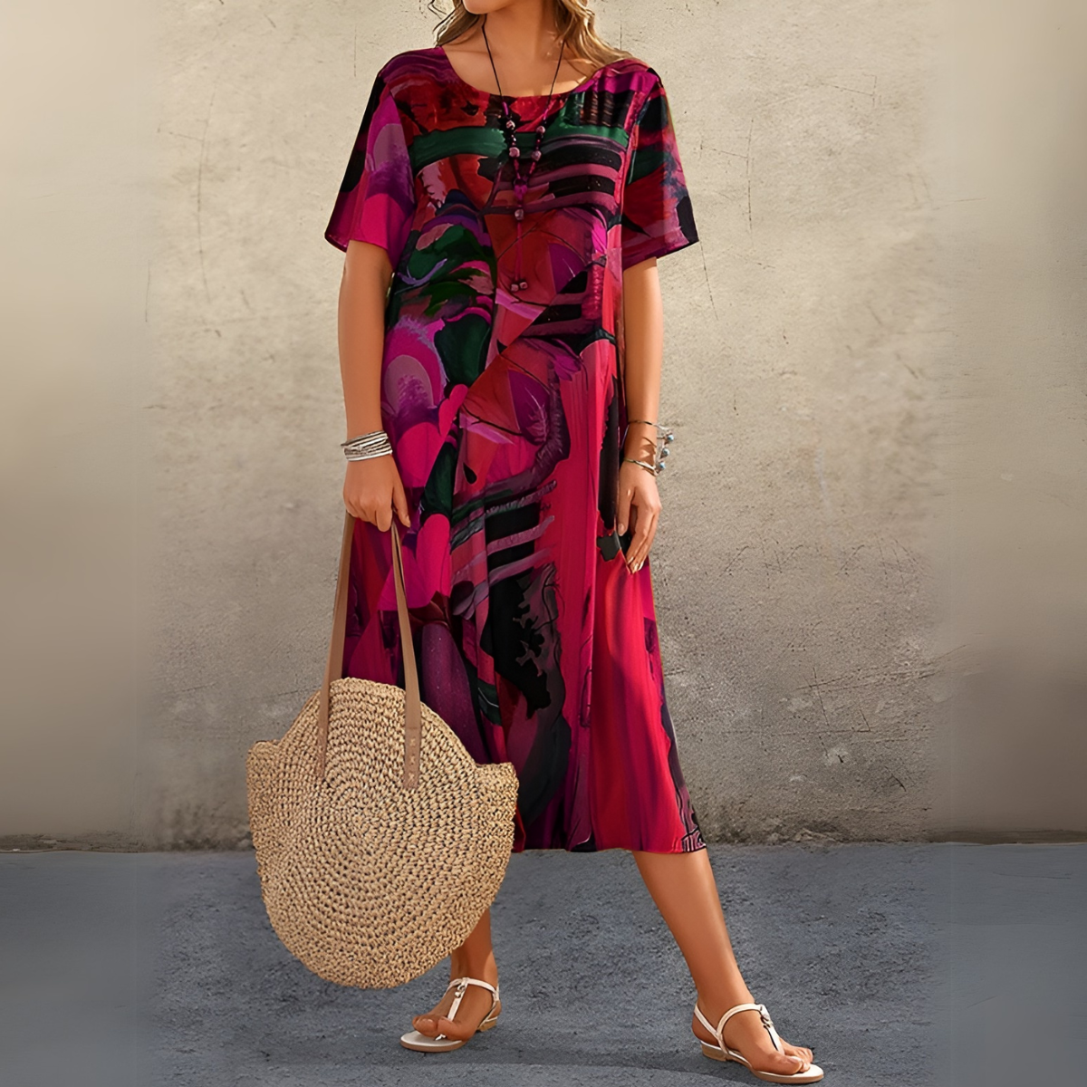 Crystel | Vestido floral fluido y elegante