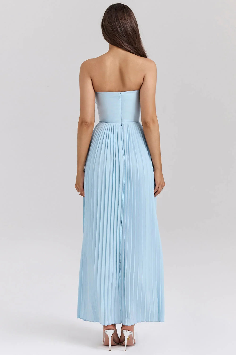 Marcella | Vestido Empolvado Con Tablas