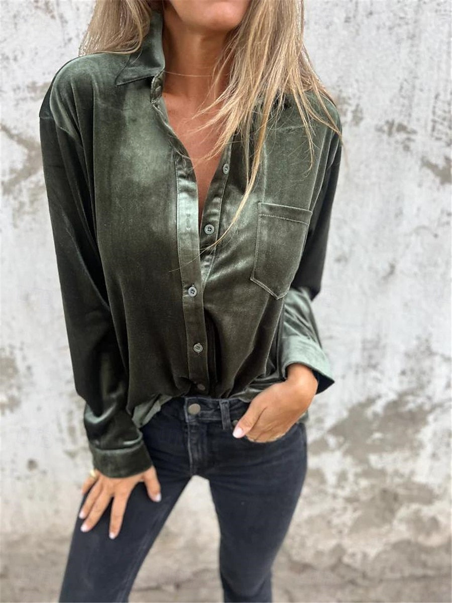 Graciela | Camisa De Terciopelo