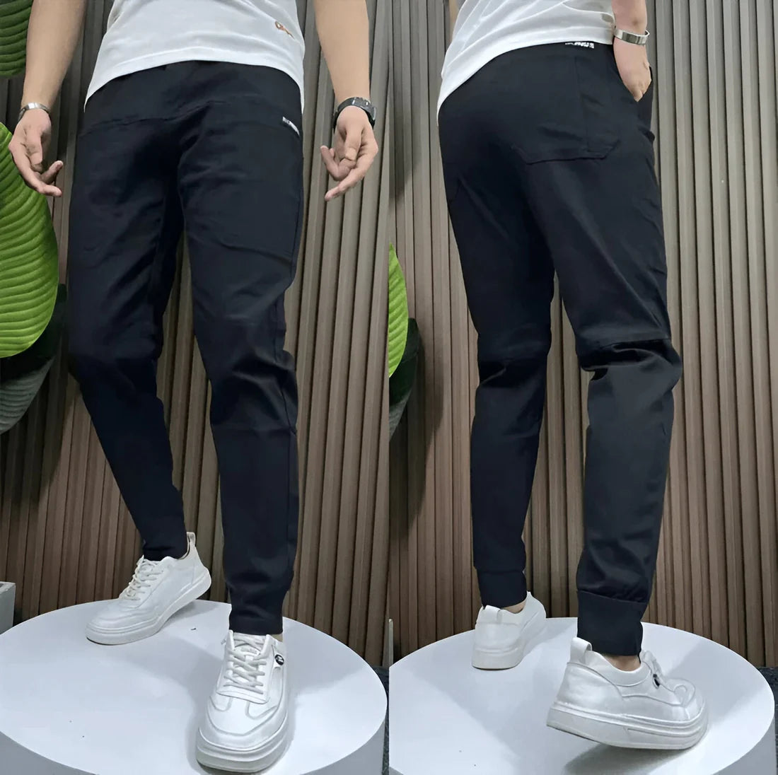 Pantalones cargo elásticos