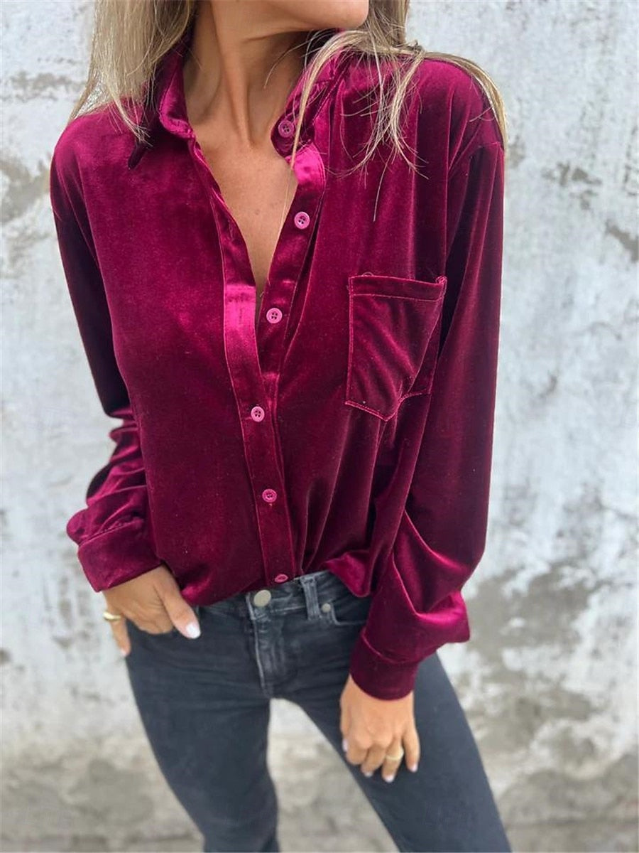 Graciela | Camisa De Terciopelo