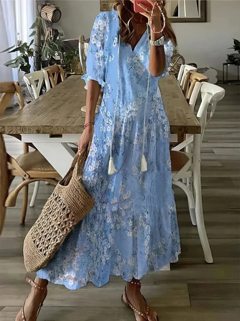 Diana | Vestido Boho Con Cobertura Para El Abdomen
