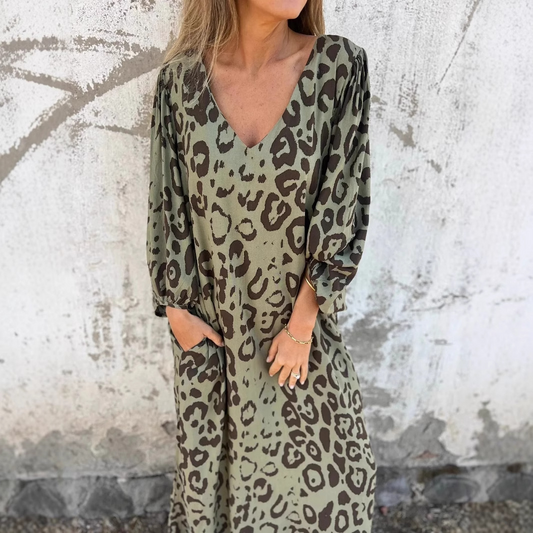Daniela | Vestido con estampado de leopardo