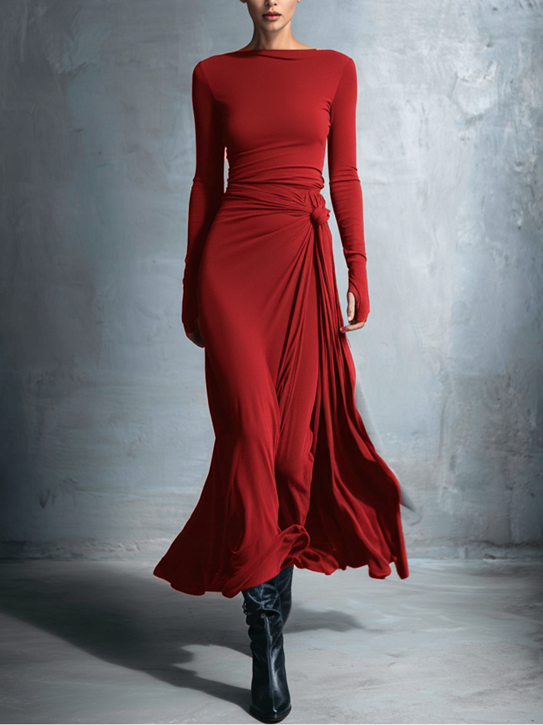 Vittoria · Vestido Largo con Lazo Lateral