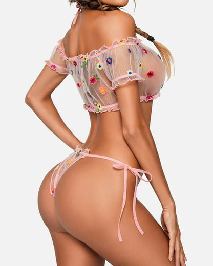 Gigi™ | Sexy transparante mesh pyjama-set