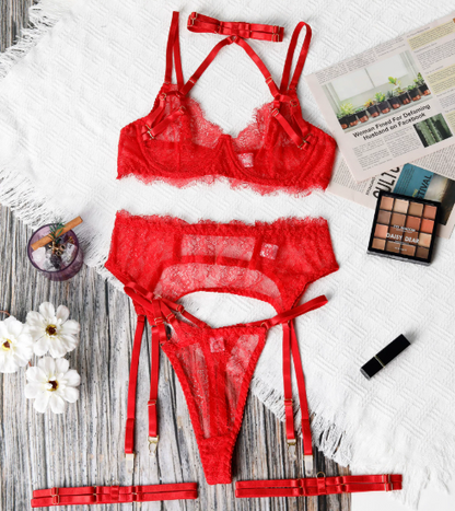 Ariana™ | Elegante Midnight Lace Lingerieset