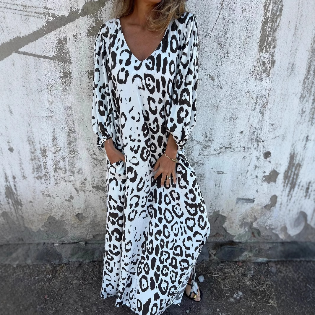 Daniela | Vestido con estampado de leopardo