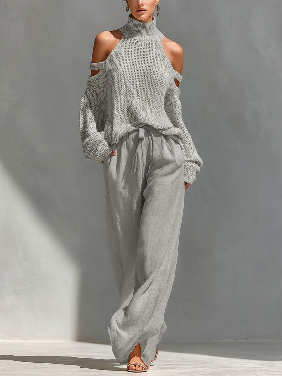 Camilla • Conjunto Moderno de Punto y Lino