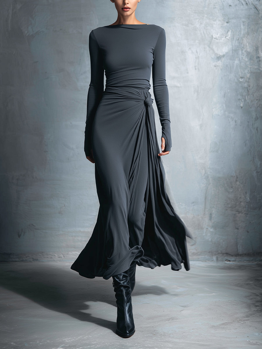 Vittoria · Vestido Largo con Lazo Lateral