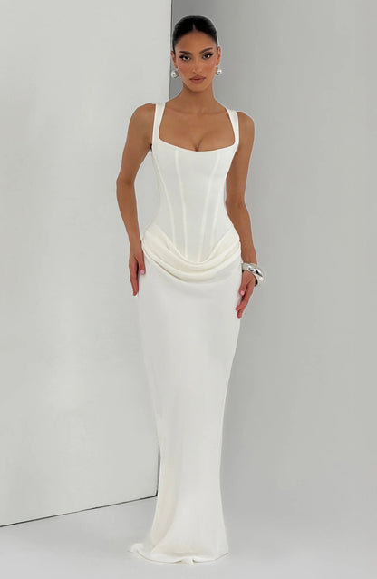 Leonor | Vestido maxi de escote cuadrado